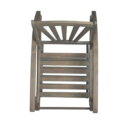 Outdoor Acacia wood Rocking Chair with Retractable foot panel,Rocker Patio Rocking Chair for Porch, Patio, Balcony,