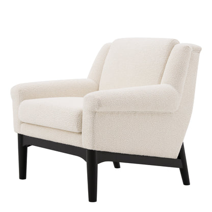 Modern Accent Chair with Flared Arms, Upholstered Lounge Chair, Mid-Century Modern Armchair with Solid Wood Legs, Ergonomic Reading Chair