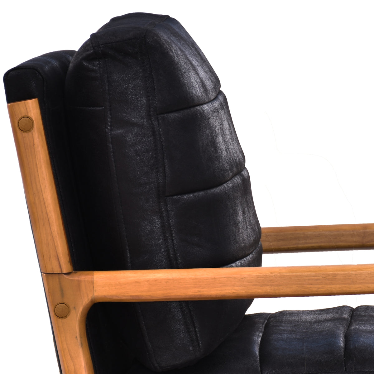 Foil fabric wood armchair