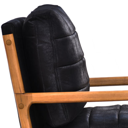 Foil fabric wood armchair