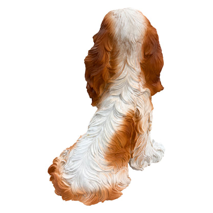 Charlie the Beagle Garden Statue, a lifelike earth-brown resin dog ornament, perfect for backyards, lawns, and patios.