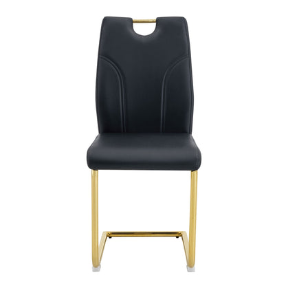 Modern dining chair with PU cushion seat dining chair Living Room Chair Upholstered chair with gold-plated leg leg design, kitchen, living room, bedroom, dining room side chair set of 6.W2920P233522