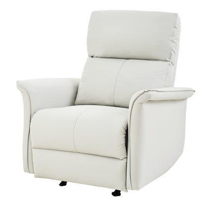 Manual Rocker Recliner Chair for Adults, Rocking Glider Recliner, PU Leather Rocking Chair