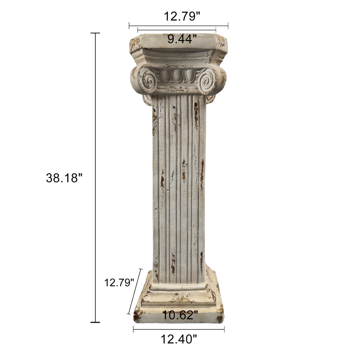 Pedestal Column Plant 38.18'' Tall Roman Column with Base Roman Pillar Greek Column Magnesium Oxide Large Size Statue Sculpture Pedestal Stand Holder for Indoor Outdoor Wedding Birthday Party Decor