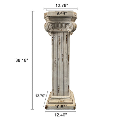 Pedestal Column Plant 38.18'' Tall Roman Column with Base Roman Pillar Greek Column Magnesium Oxide Large Size Statue Sculpture Pedestal Stand Holder for Indoor Outdoor Wedding Birthday Party Decor