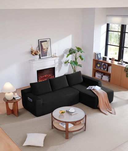 NEW 96.9" Cloud Sectional Couch with L-Shape Chaise, Modern Modular Sofa with Deep Seat, Upholstered Couches, No Assembly Required