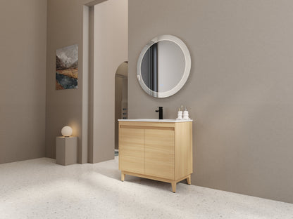 36" Freestanding Bathroom Vanity With Ceramic Sink