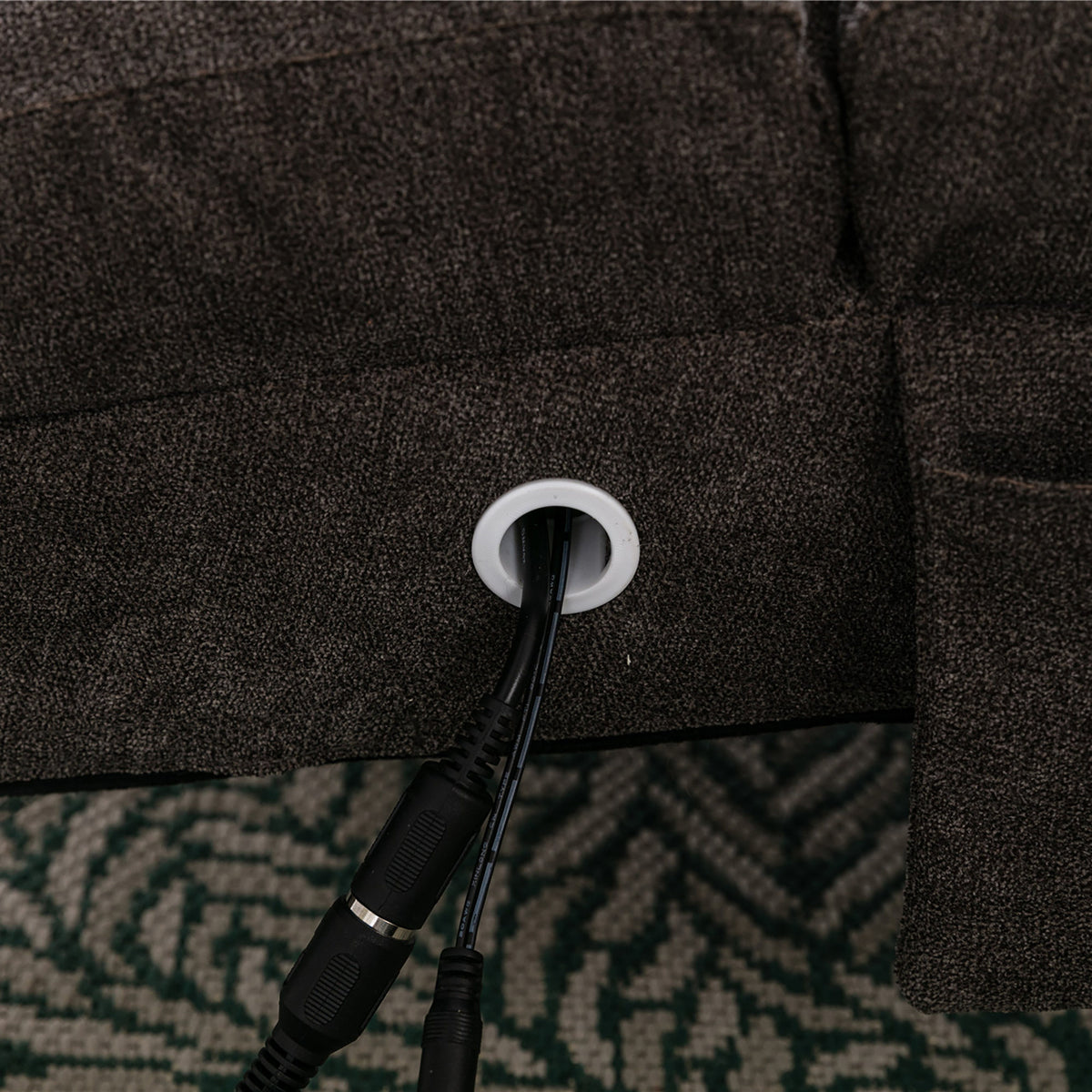Ergonomic Linen Massage Chaise Lounge with Remote Control, Dark Gray, Electric Massage Lounger with 5 Modes