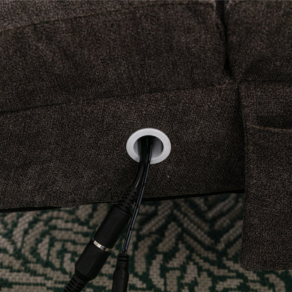 Ergonomic Linen Massage Chaise Lounge with Remote Control, Dark Gray, Electric Massage Lounger with 5 Modes