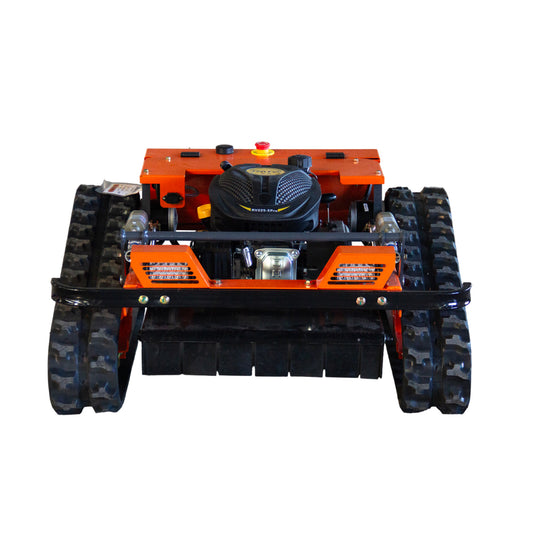 DeepKron R55 9HP 225cc Gas-Powered Remote Control Crawler Lawn Mower, 22-in Cutting Width, 45° Slope, Electric Height Adjustment, Red