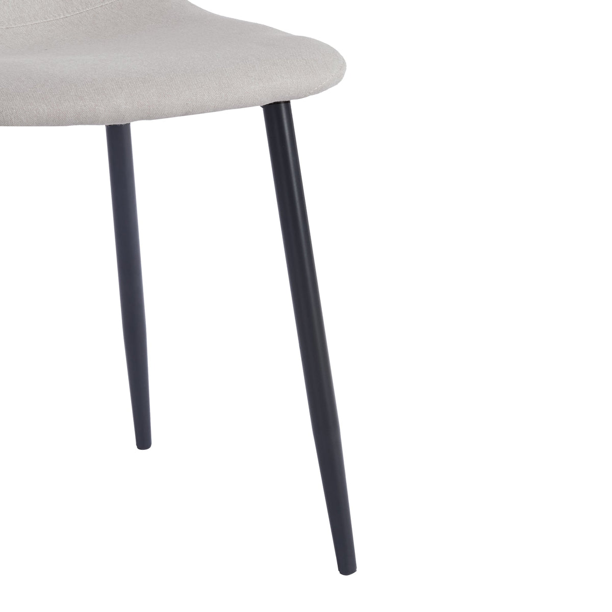 Dining Chairs Set of 4, Modern Accent Chairs with Linen Fabric Upholstered Seat - Beige