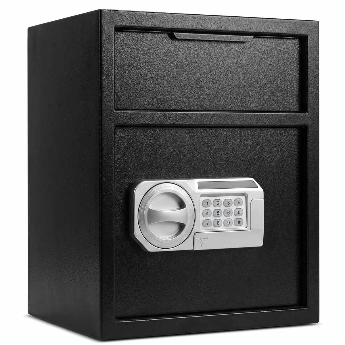 Commercial Safe with Drop Slot for Cash Deposits, Multi-Scene Safe for Office, Household & Commercial Use, Equipped with Password Lock, Emergency Override Keys and Intelligent Anti-Theft Alarm System,