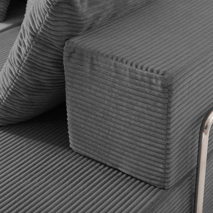 142.5-inch L-shaped sectional sofa, filled with high-resilience foam for a cloud-like seating experience.