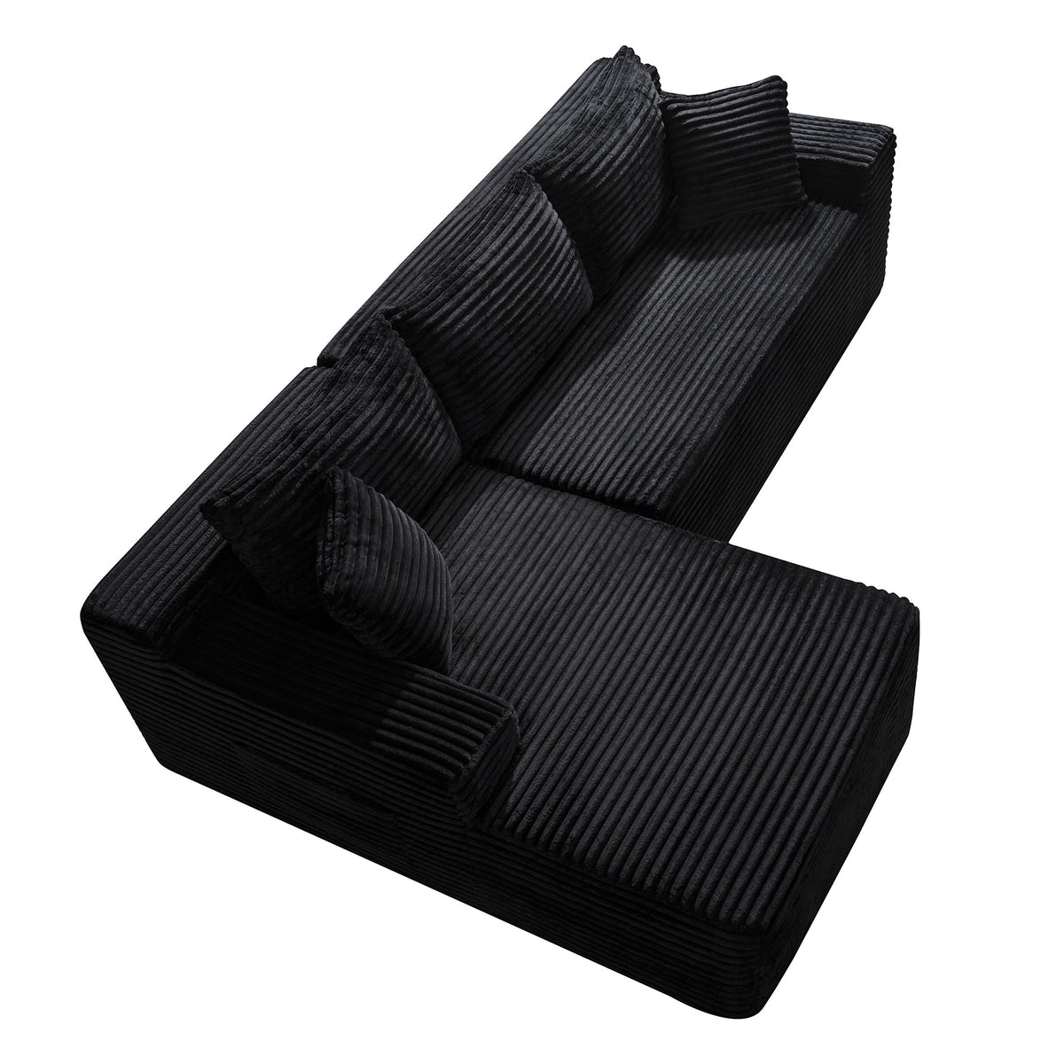 94.5" Cloud Modular Sectional Sofa Couch with L-Shape Chaise, Modern Minimalist Upholstered Couches, Deep Seat Corner Couch – Model W5515P479893