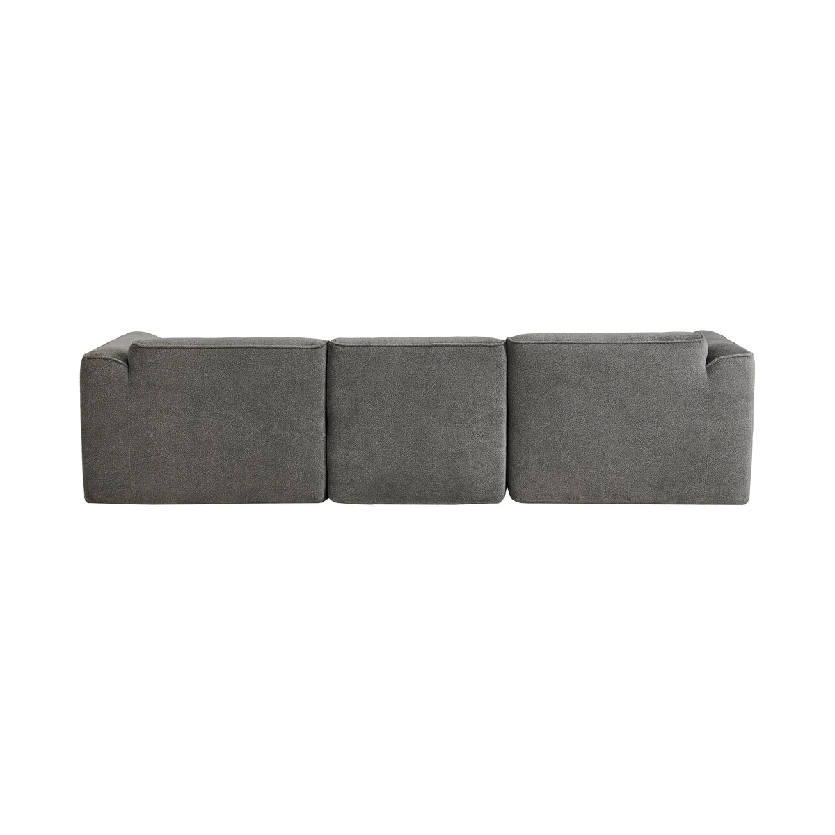 U_Style Luxury living room double-needle cut velvet sofa, 4-seater with pure sponge seat cushions and a detachable footstool