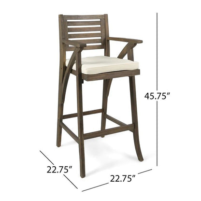 HERMOSA 2PC BARSTOOL - GREY