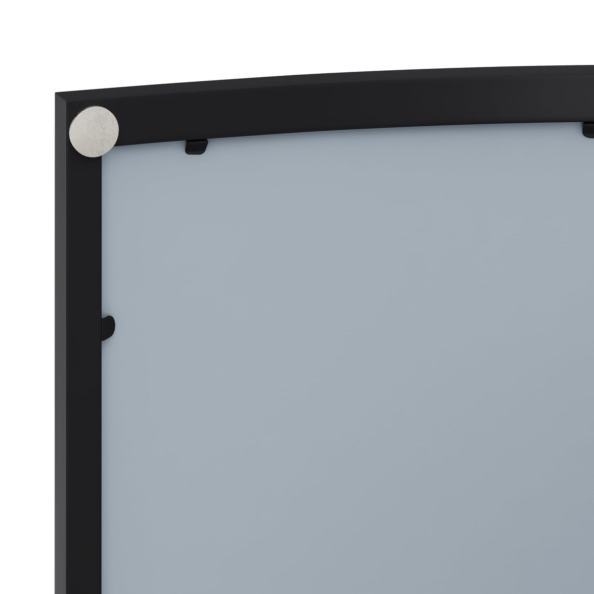 Modern Arched Glass Double-Door Wardrobe with Shatterproof Mirror, Double-Layer Storage, Open Shelf & Towel Rack in Black Iron Frame, 23.62'L x 8.85'W x 31.5'H