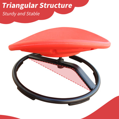 Sensory Spinning Chair for Autistic Kids, Swivel Chair, Sensory Toys Gifts for Toddlers with ADHD, Sit and Spin Toys,Training Body Coordination, Indoor & Outdoor, RED