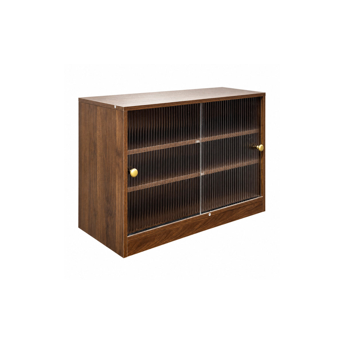 Kitchen Countertop Storage Cabinet, Glass Door Cupboard, Counter Food Organizer for Spice, Coffee Supplies
