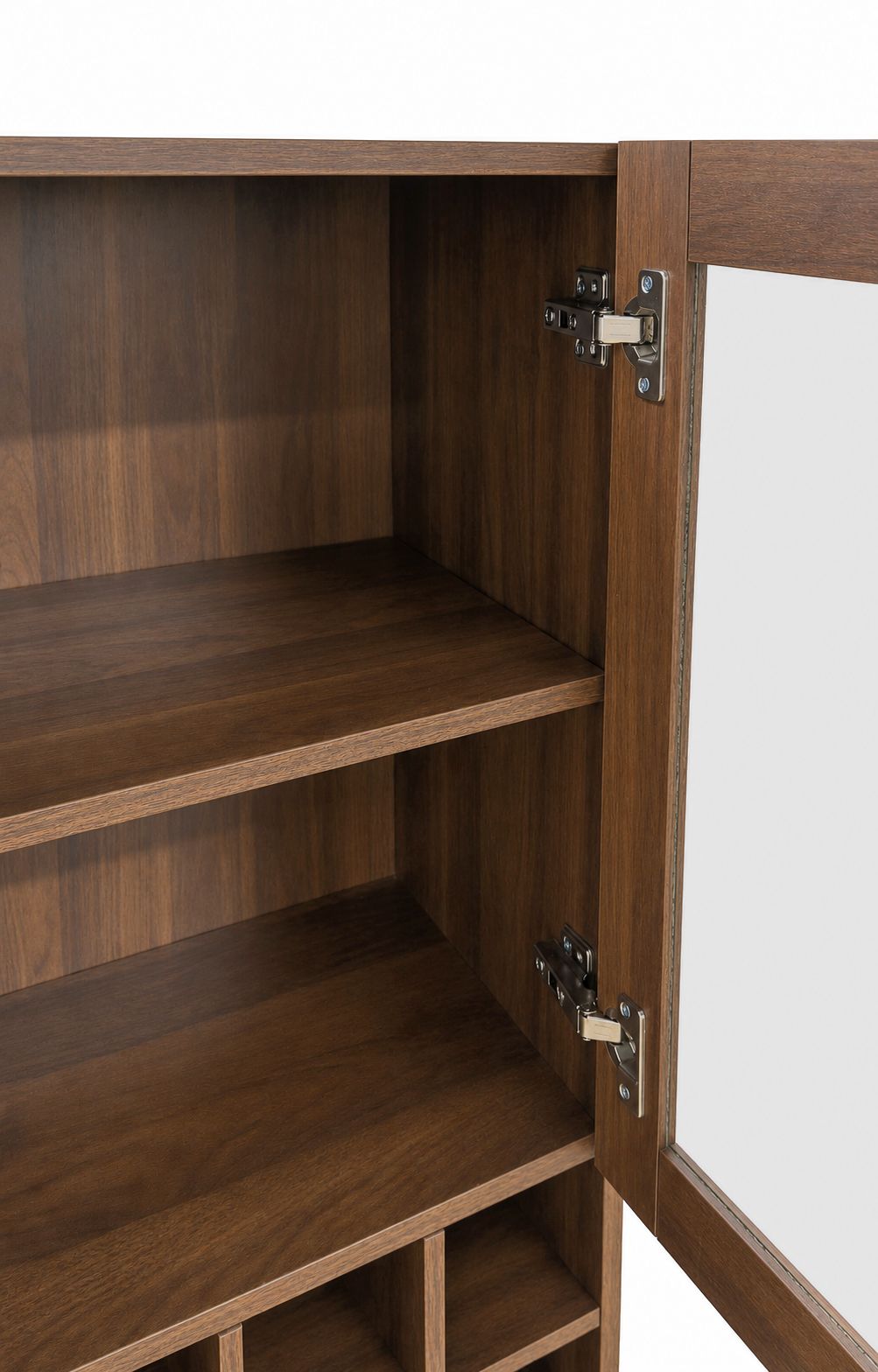 Wall-Mounted Wine Cabinet with Glass Doors, Hanging Wine Rack Storage Cabinet for Home Kitchen Dining Room