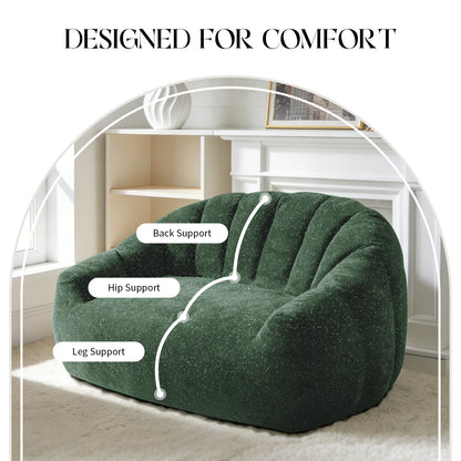[Starry Sky] Bear Paw Sofa,Comfy Beanbag Chair with Spacious Design Oversized Bean Bag Sofa with Armrest with Filler for Living Room Bedroom.Shiny Silver Thread Faux Fur Plush.