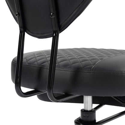 Meditation chair, an ergonomic cross-legged seating chair with lumbar support and a height-adjustable seat cushion, ideal for people engaged in high-intensity office work. Black