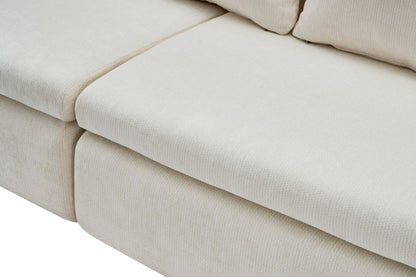 Cloud Modular Sectional Sofa - Shape Boneless Couch & Deep Fluffy Seat, No Assembly Required for Living Room Bedroom