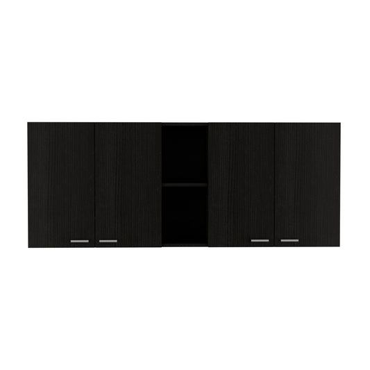 Winslow 150"  Wall Cabinet, Four Doors, Two Divisions, Two Shelves
