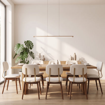 Wooden Dining Chairs Set of 2, Modern Fabric Upholstered Dining Room Chair Kitchen Chairs, Farmhouse Dinner Chair for Kitchen Dining Room