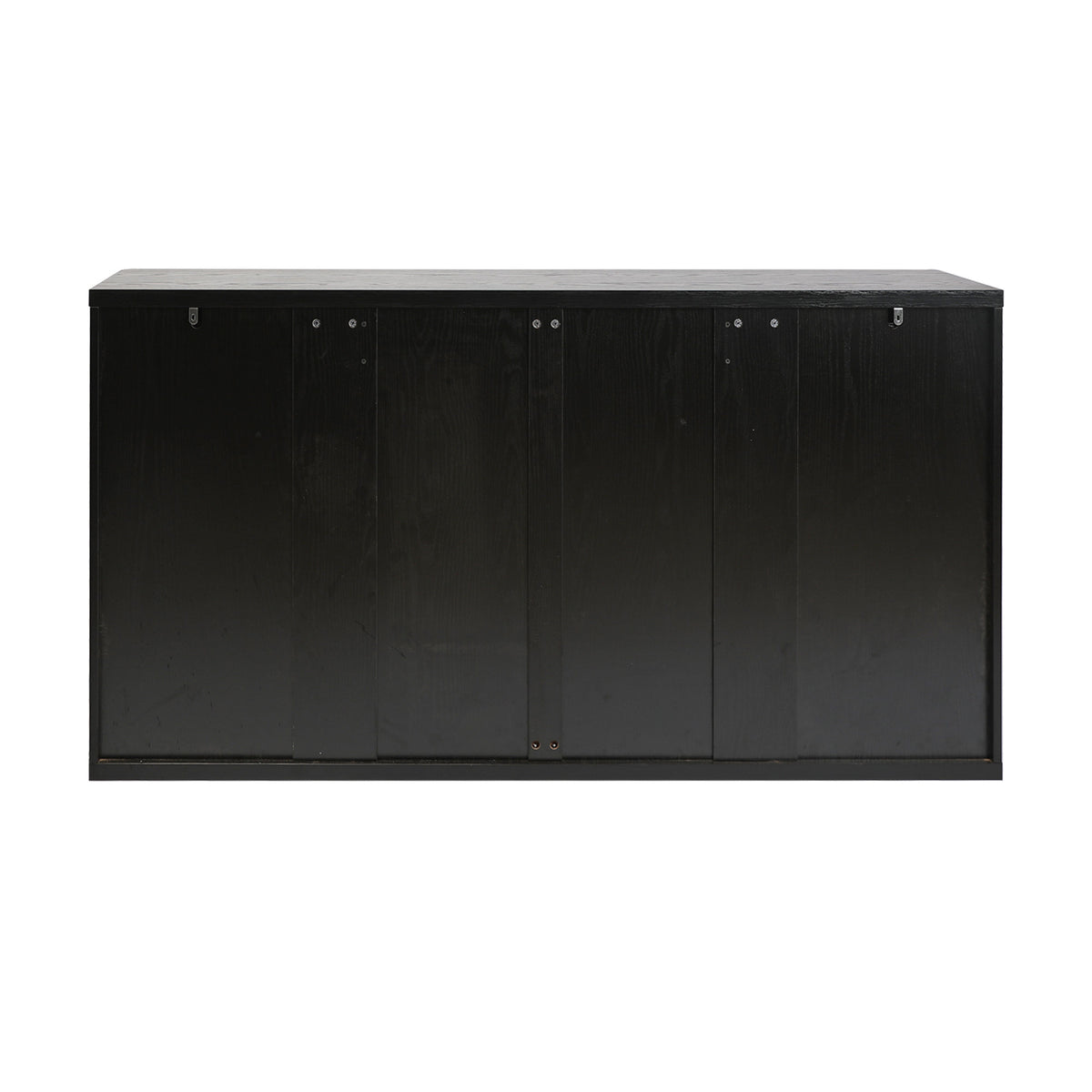 63" Fluted Console Table with 3 Drawers, Long Sofa Table Behind Couch for Living Room, Hallway, Foyer,Black