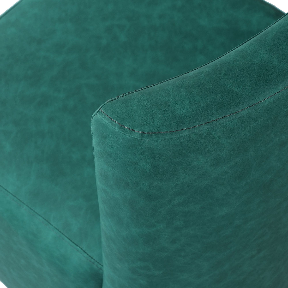Set of 2 Green PU Upholstered Dining Chairs, Vintage Green Finish, Plywood Frame, 400lbs Capacity, Fully Assembled