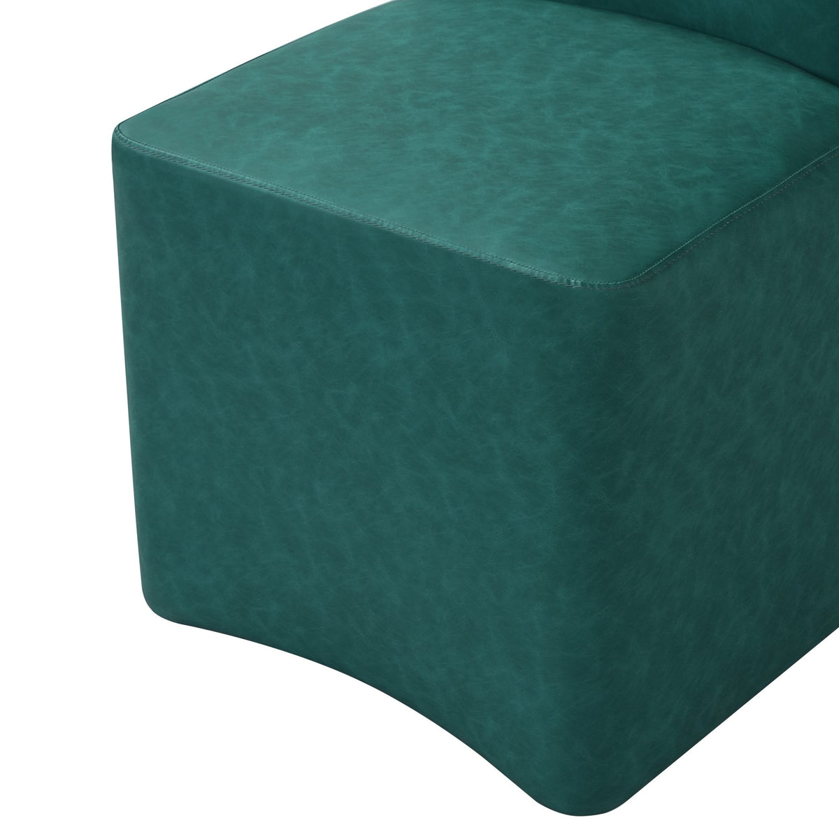 Set of 2 Green PU Upholstered Dining Chairs, Vintage Green Finish, Plywood Frame, 400lbs Capacity, Fully Assembled