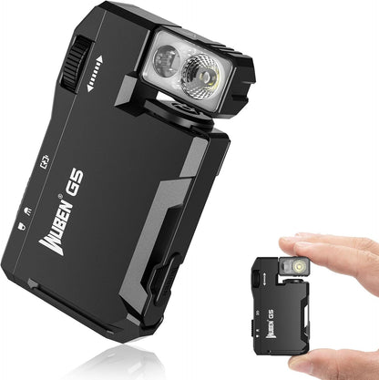 G5 Rechargeable EDC Flashlight, Mini Flat Bright Small Flashlight
400 Lumens Dual Light Source LED Flashlight with RGB, Magnetic Mini Bright Keychain Flashlight for Home, Camping, Emergencies
