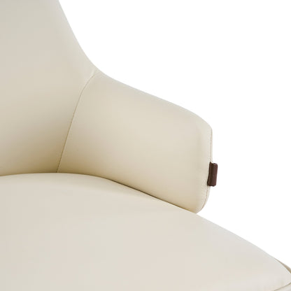 Indoor Dining Chair Set of 2, Beige & Brown Two-Tone Fabric Armchair with Sturdy Frame, Modern Accent Chair for Dining Room/Living Area, 300lbs