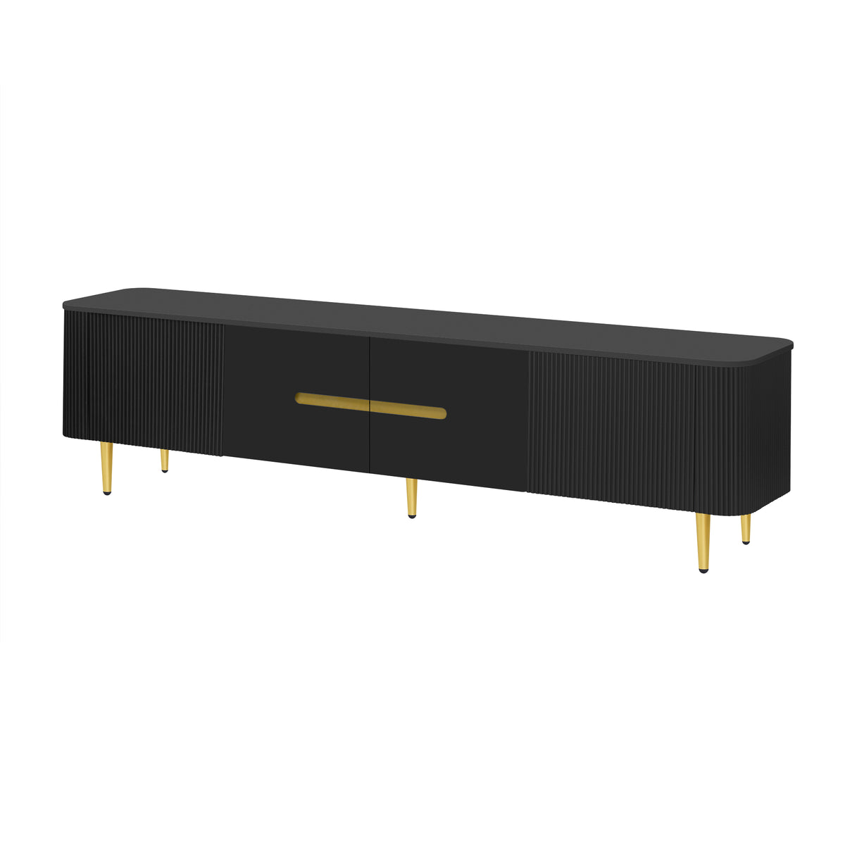 VIBE HAUS 78.7''Minimalist TV Stand for TVs up to 85 Inches, Modern Entertainment Center Media Console with 4 Spacious Cabinets for Living room(OLD SKU: SJ000143AAB)