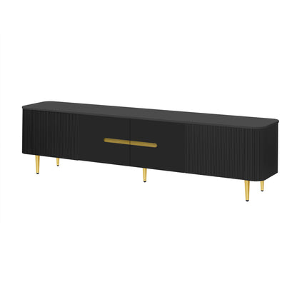 VIBE HAUS 78.7''Minimalist TV Stand for TVs up to 85 Inches, Modern Entertainment Center Media Console with 4 Spacious Cabinets for Living room(OLD SKU: SJ000143AAB)