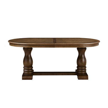 94.09 Inch Extendable Wooden Dining Table for 6 Persons,Long Expandable Curved Dining Table,Mid Century Modern Large Kitchen Table for Living Room,Restaurant(Same Sku;W2582P205311)