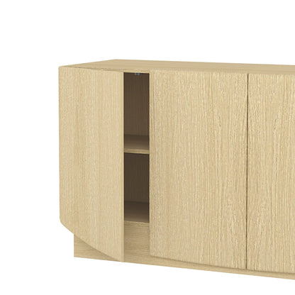 Manhattan Comfort Ardea 60" Sideboard in Natural Oak (4-Door)