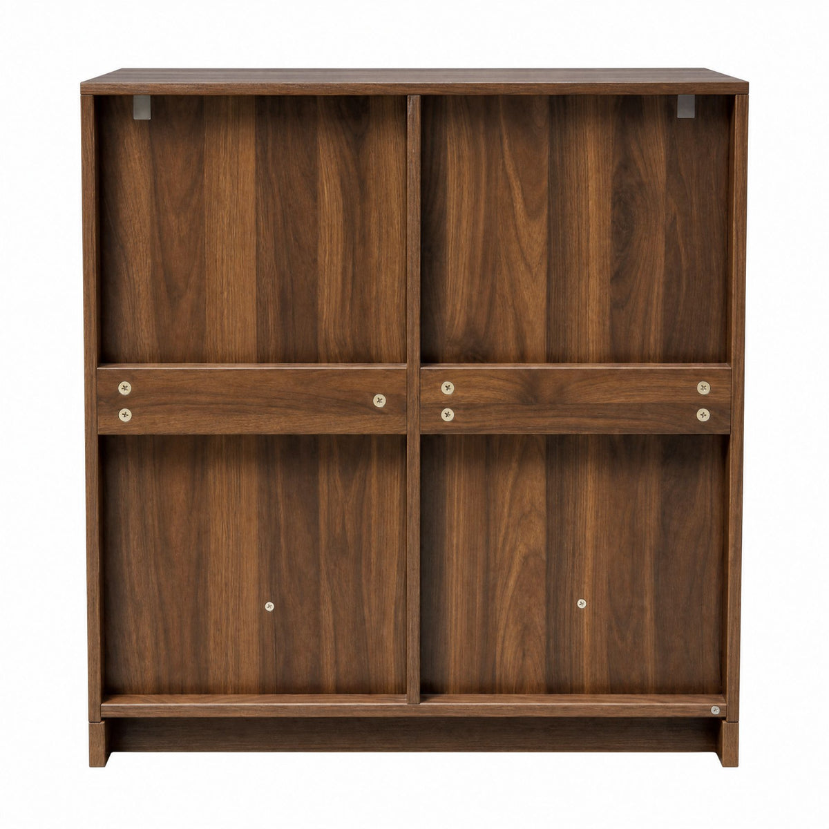Bookshelf with 2-Door  Glass Cabinet, 3-Tier Open Storage Book Case, Modern Display Storage Cabinet for Living Room, Home Office