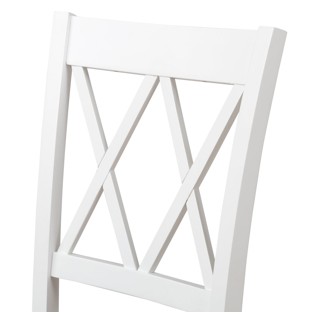 TOPMAX 5-Piece Dining Table Set Home Kitchen Table and Chairs Wood Dining Set, Espresso+White