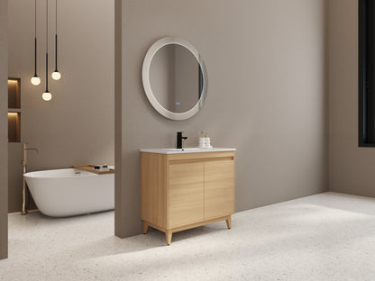 36" Freestanding Bathroom Vanity With Ceramic Sink