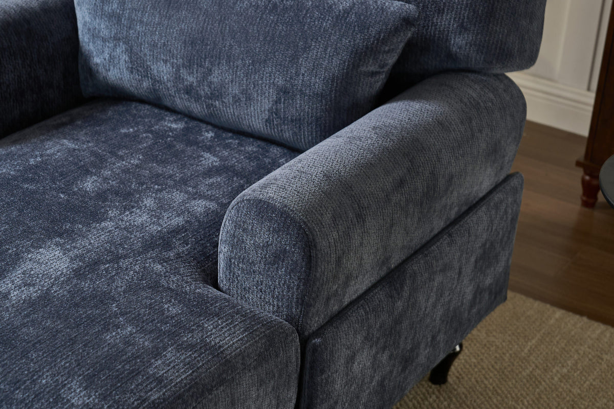 Modern Chaise Lounge , Upholstered Indoor Leisure Sofa Recliner, Chair Sleeper for Bedroom, Living Room, Study Room, Office, BLUE