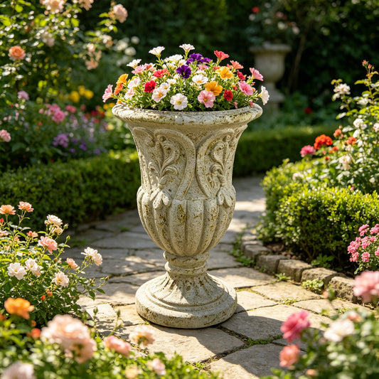 MGO Garden Planter, Garden decoration and planting,Color Make Rust, Size 25.27"X15.47"X15.47"