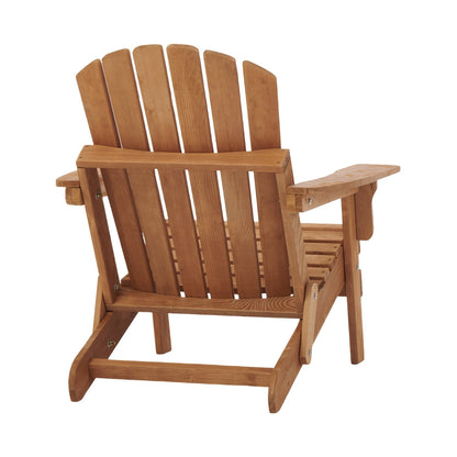 Oversize Wooden Outdoor Folding Adirondack Chair with Pre-Assembled BackRest & SeatBoard, Wood Patio Chair for Garden Backyard Porch Pool Deck Firepit