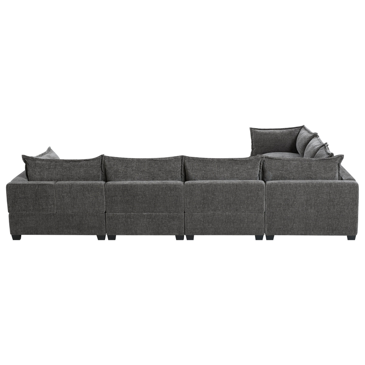 [VIDEO]117.5'' Modular Sectional Sofa with Movable Storage Ottoman, 7 Seat U Shaped Couch, Wide Seat & Free Combination