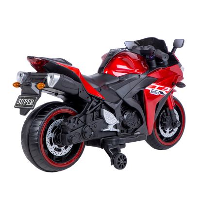 Kids Motorcycle 12 V Motorcycle For Kids 3-8 Years Boys Girls,Kids Motorcycle Ride On Toy With Training  Wheels/Manual Throttle/ Drive By Hand /Lighting  Wheels
