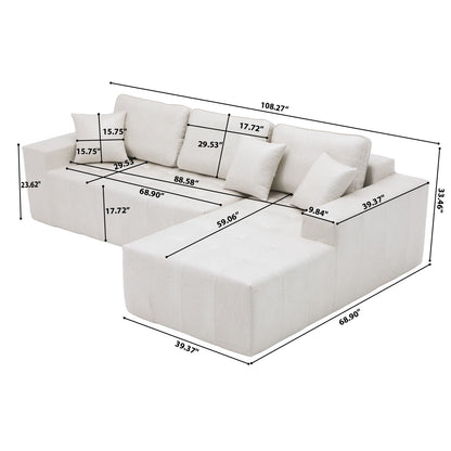 Faux Leather Corner Chaise Compression Sofa Bed, L-Shaped Sectional Couch with High-Density Sponge, No-Assembly Required Convertible Sofa for Living Room, Apartment, Guest Room(Green)