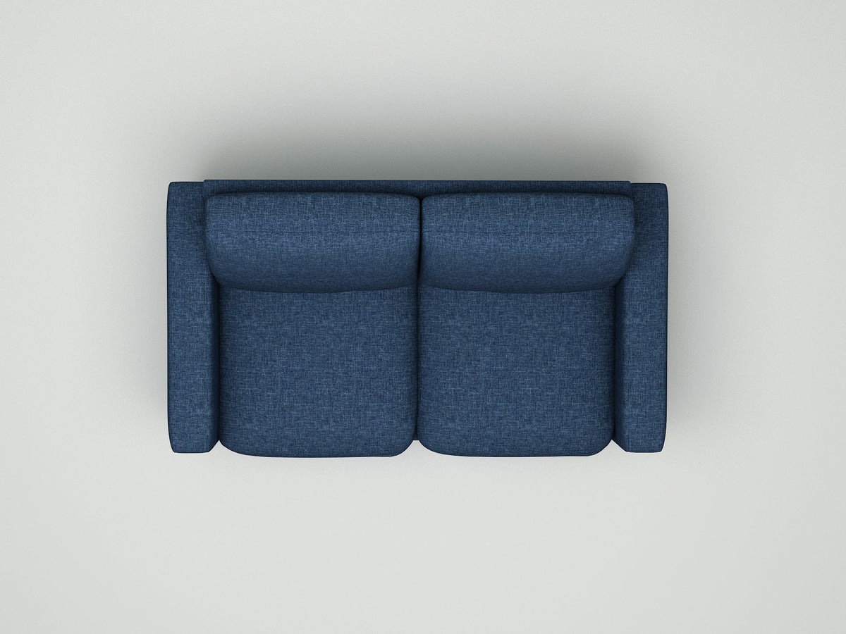 Modern 2‑Seat Loveseat Sofa, Polyester Fabric Couch, Without Accent Pillows, Loose Back Cushion for Small Space Living Room