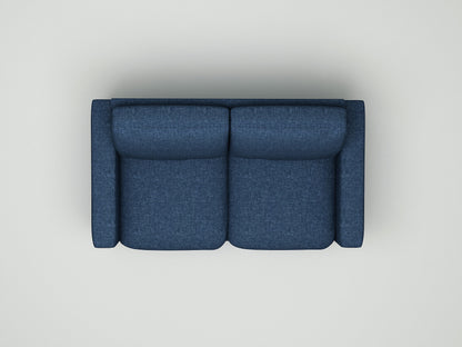 Modern 2‑Seat Loveseat Sofa, Polyester Fabric Couch, Without Accent Pillows, Loose Back Cushion for Small Space Living Room