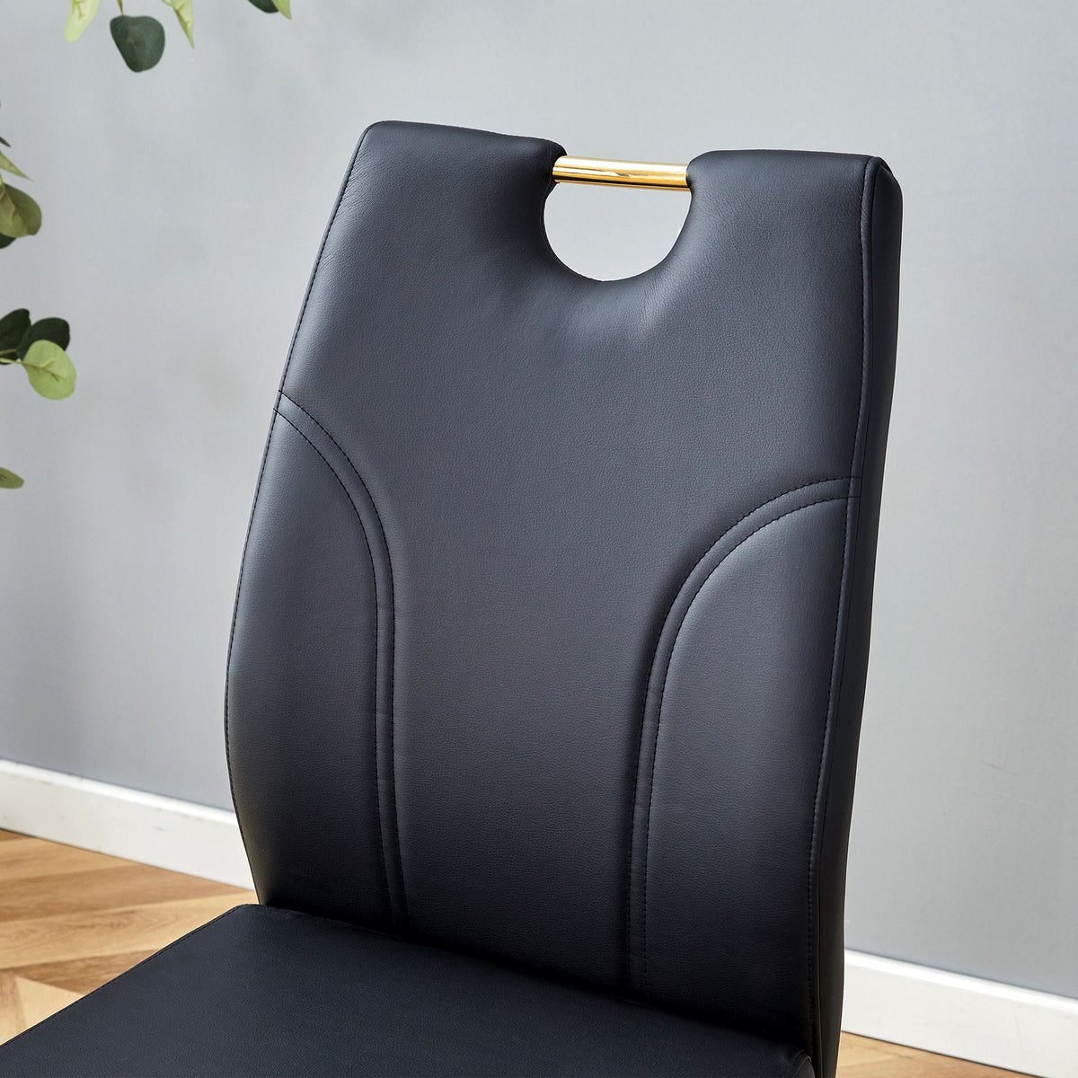 Modern dining chair with PU cushion seat dining chair Living Room Chair Upholstered chair with gold-plated leg leg design, kitchen, living room, bedroom, dining room side chair set of 6.W2920P233522